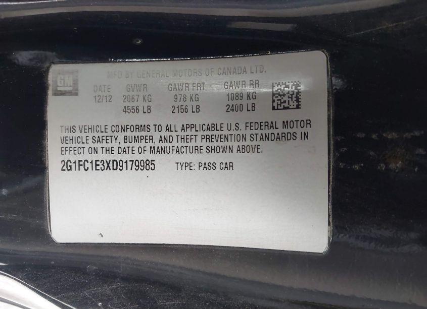 Photo 9 of 2013 Chevrolet Camaro 2LT (VIN 2G1FC1E3XD9179985)