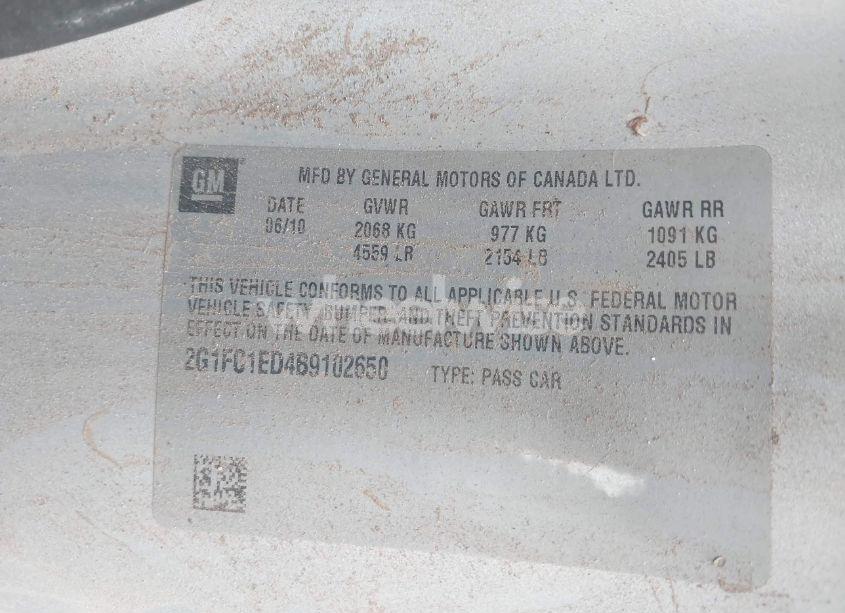 Photo 9 of 2011 Chevrolet Camaro 2LT (VIN 2G1FC1ED4B9102650)