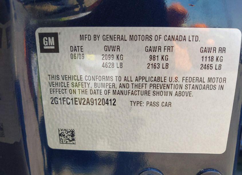 Photo 9 of 2010 Chevrolet Camaro 2LT (VIN 2G1FC1EV2A9120412)