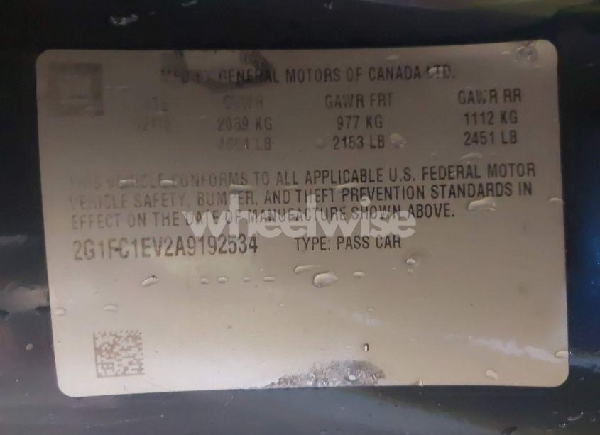 Photo 9 of 2010 Chevrolet Camaro 2LT (VIN 2G1FC1EV2A9192534)