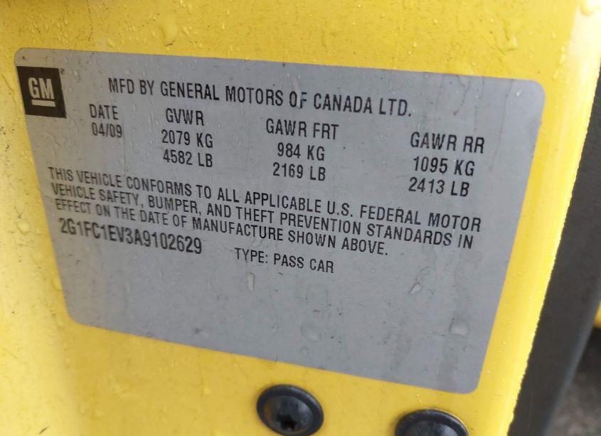 Photo 12 of 2010 Chevrolet Camaro 2LT (VIN 2G1FC1EV3A9102629)