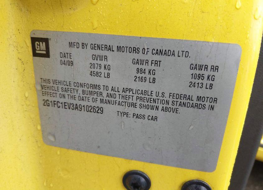 Photo 9 of 2010 Chevrolet Camaro 2LT (VIN 2G1FC1EV3A9102629)