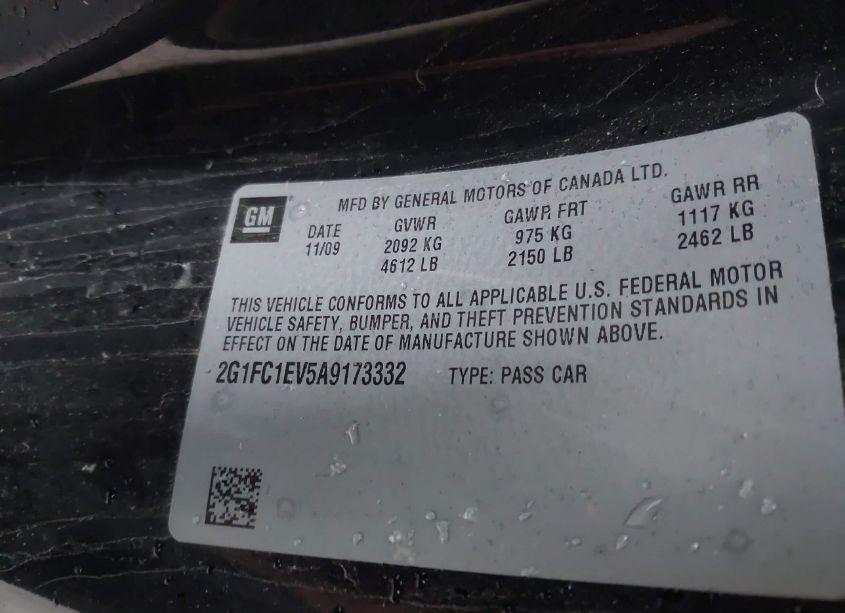 Photo 9 of 2010 Chevrolet Camaro 2LT (VIN 2G1FC1EV5A9173332)