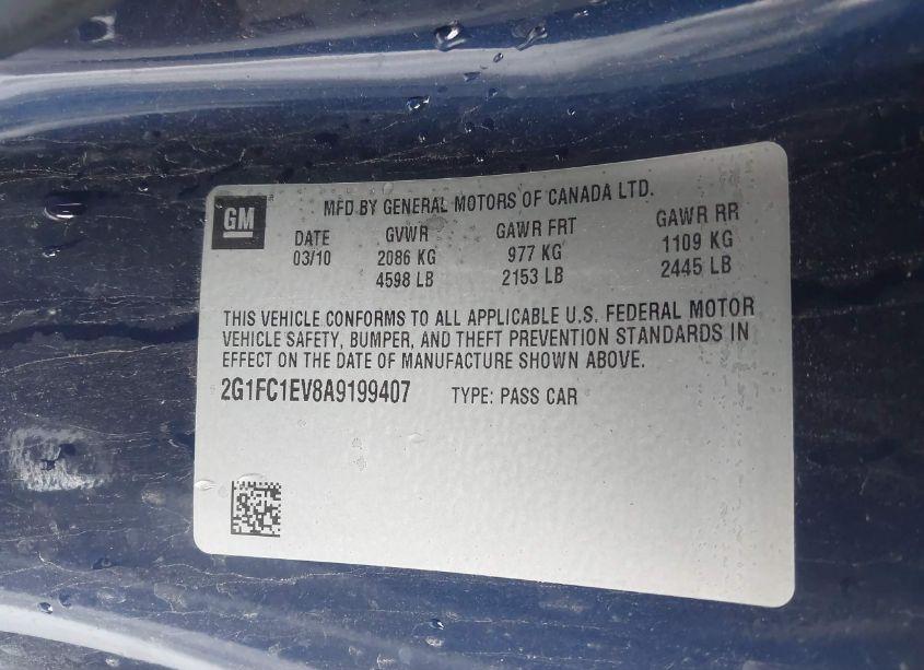 Photo 9 of 2010 Chevrolet Camaro 2LT (VIN 2G1FC1EV8A9199407)