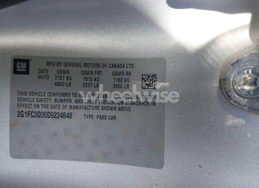 Photo 8 of 2013 Chevrolet Camaro 2LT (VIN 2G1FC3D36D9224840)