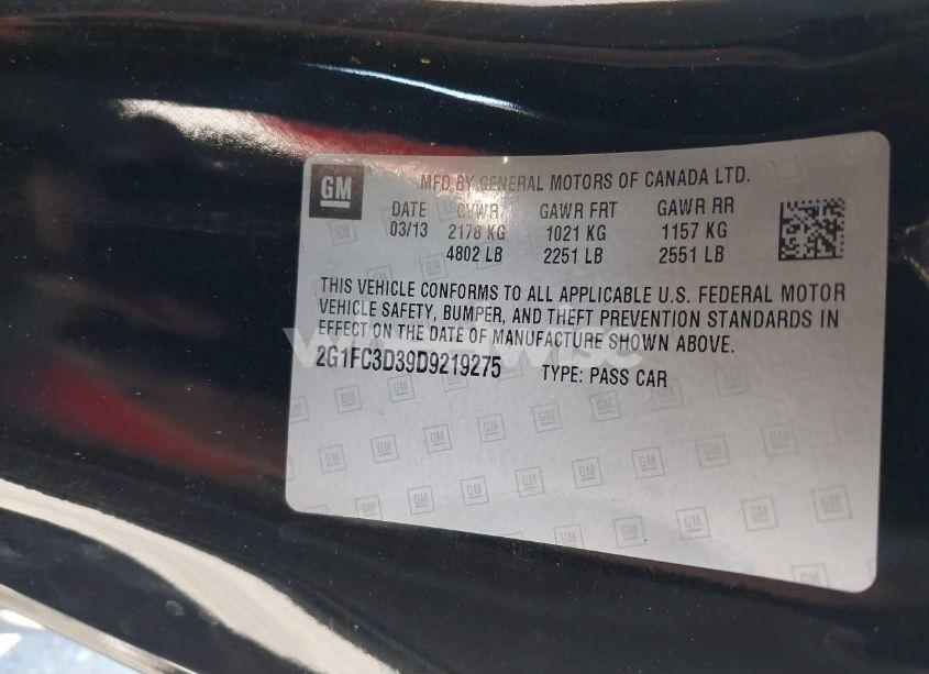 Photo 9 of 2013 Chevrolet Camaro 2LT (VIN 2G1FC3D39D9219275)