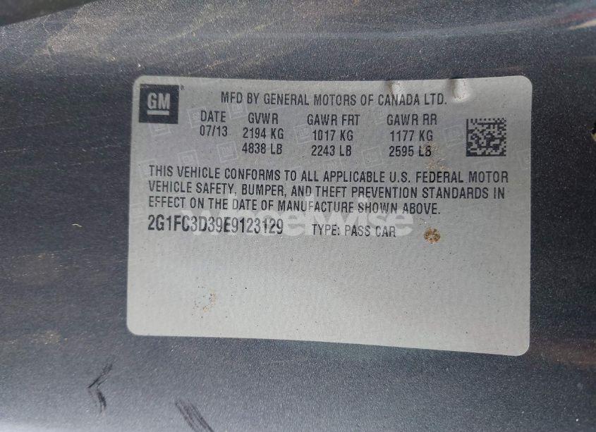 Photo 9 of 2014 Chevrolet Camaro 2LT (VIN 2G1FC3D39E9123129)