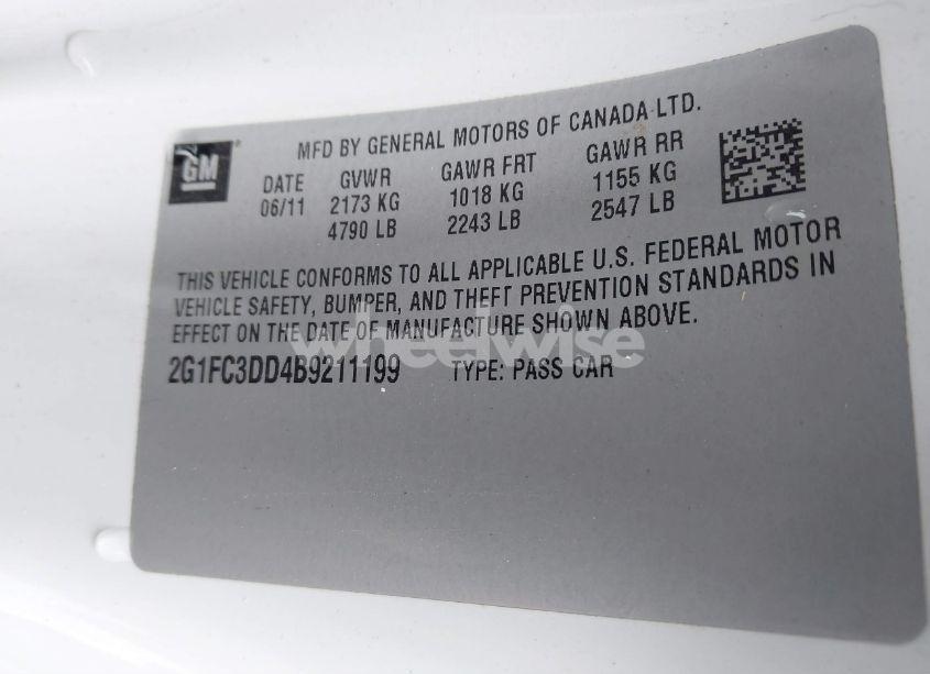 Photo 9 of 2011 Chevrolet Camaro 2LT (VIN 2G1FC3DD4B9211199)