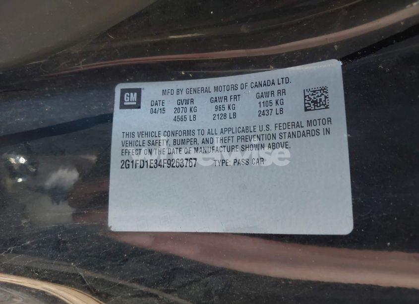 Photo 9 of 2015 Chevrolet Camaro 1LT (VIN 2G1FD1E34F9263767)