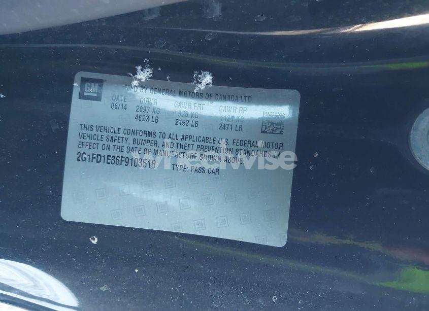 Photo 9 of 2015 Chevrolet Camaro 1LT (VIN 2G1FD1E36F9103518)