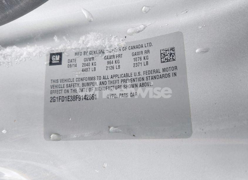 Photo 9 of 2015 Chevrolet Camaro 1LT (VIN 2G1FD1E38F9142661)