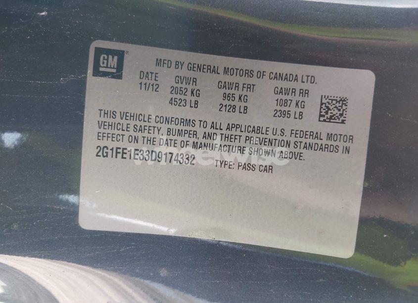 Photo 9 of 2013 Chevrolet Camaro 1LS (VIN 2G1FE1E33D9174332)