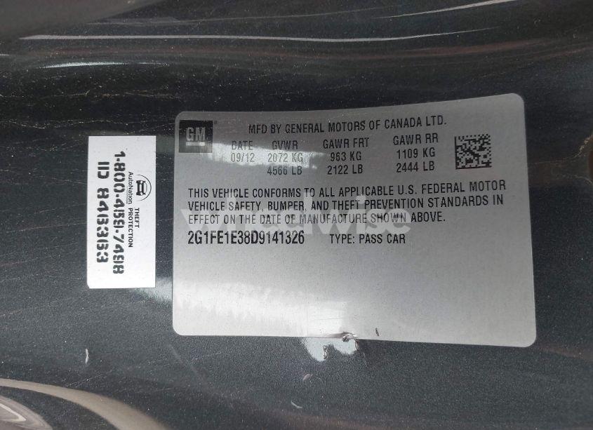 Photo 9 of 2013 Chevrolet Camaro 1LS (VIN 2G1FE1E38D9141326)