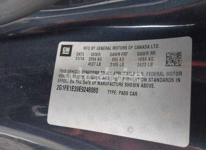 Photo 9 of 2014 Chevrolet Camaro 1LS (VIN 2G1FE1E39E9248080)