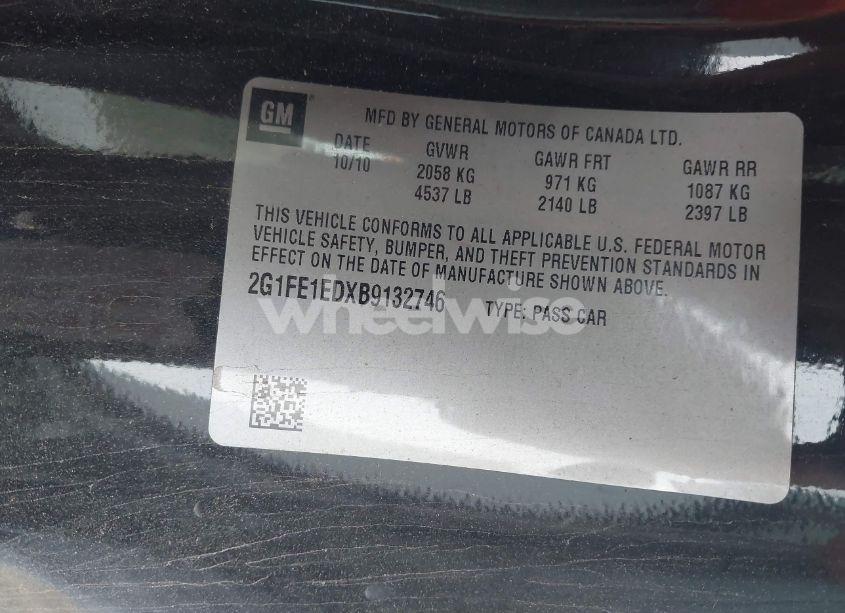 Photo 9 of 2011 Chevrolet Camaro 1LS (VIN 2G1FE1EDXB9132746)