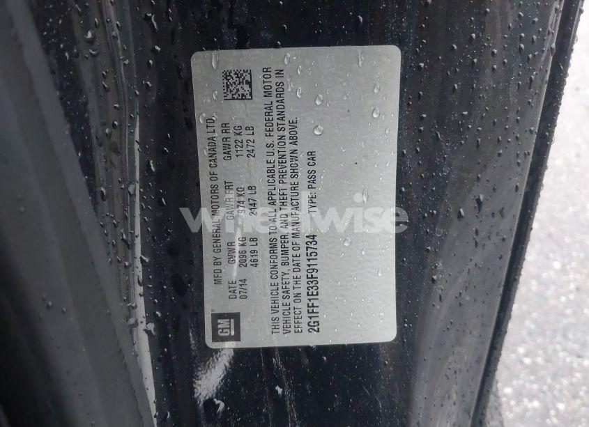 Photo 9 of 2015 Chevrolet Camaro 2LT (VIN 2G1FF1E33F9115734)