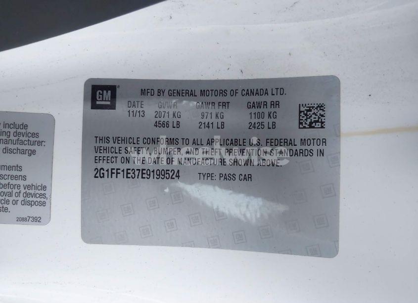 Photo 9 of 2014 Chevrolet Camaro 1LT (VIN 2G1FF1E37E9199524)