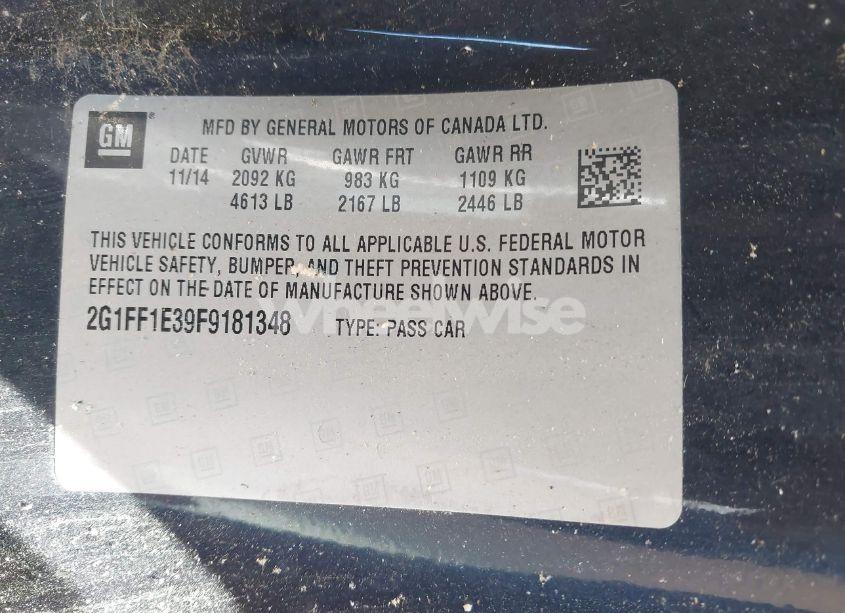 Photo 9 of 2015 Chevrolet Camaro 2LT (VIN 2G1FF1E39F9181348)