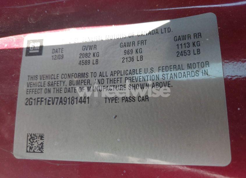 Photo 9 of 2010 Chevrolet Camaro 1LT (VIN 2G1FF1EV7A9181441)