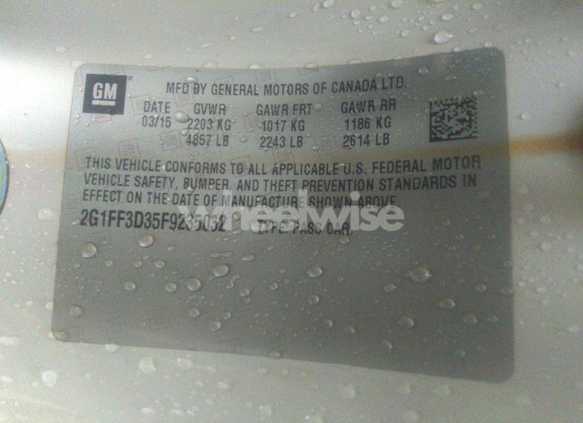 Photo 9 of 2015 Chevrolet Camaro 2LT (VIN 2G1FF3D35F9235032)