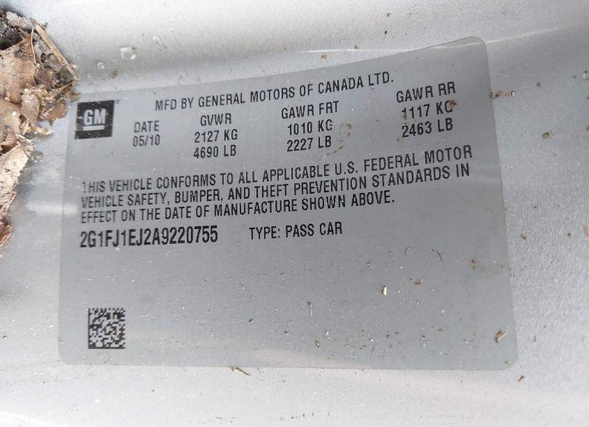 Photo 9 of 2010 Chevrolet Camaro 1SS (VIN 2G1FJ1EJ2A9220755)