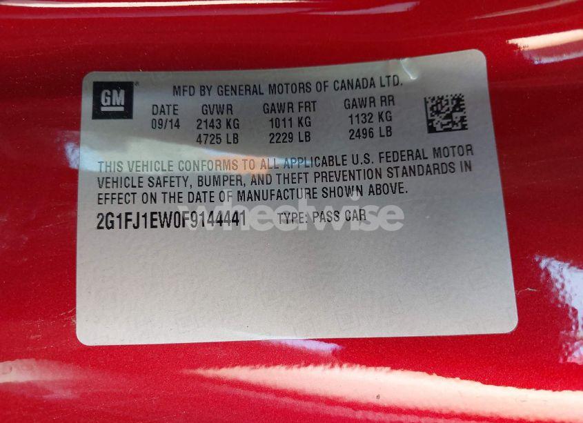 Photo 9 of 2015 Chevrolet Camaro 2SS (VIN 2G1FJ1EW0F9144441)