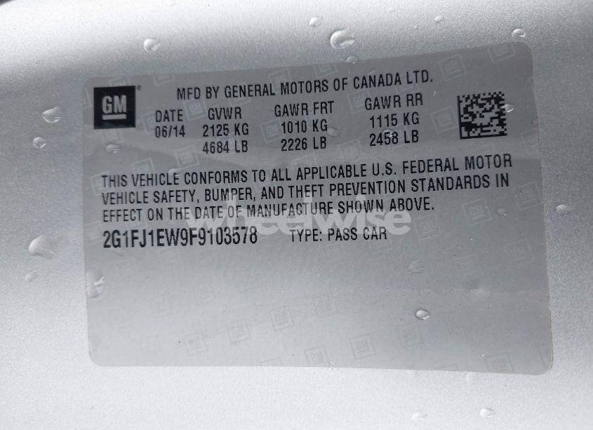 Photo 9 of 2015 Chevrolet Camaro 2SS (VIN 2G1FJ1EW9F9103578)