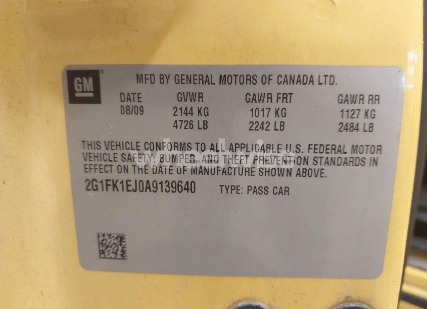 Photo 9 of 2010 Chevrolet Camaro 2SS (VIN 2G1FK1EJ0A9139640)