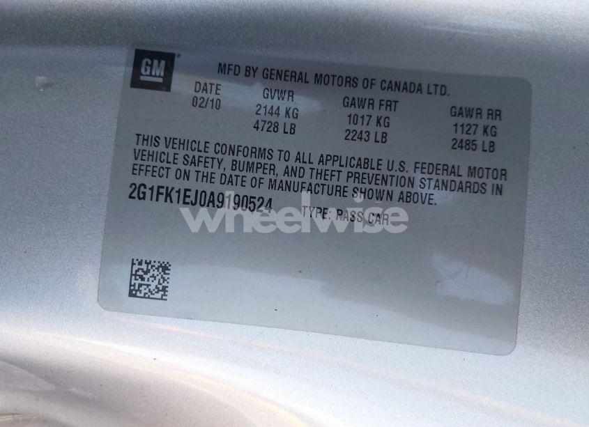 Photo 9 of 2010 Chevrolet Camaro 2SS (VIN 2G1FK1EJ0A9190524)