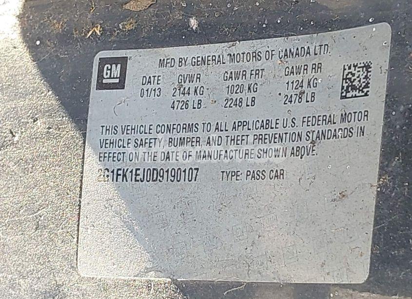 Photo 9 of 2013 Chevrolet Camaro 2SS (VIN 2G1FK1EJ0D9190107)