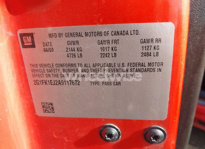 Photo 9 of 2010 Chevrolet Camaro 2SS (VIN 2G1FK1EJ2A9117672)