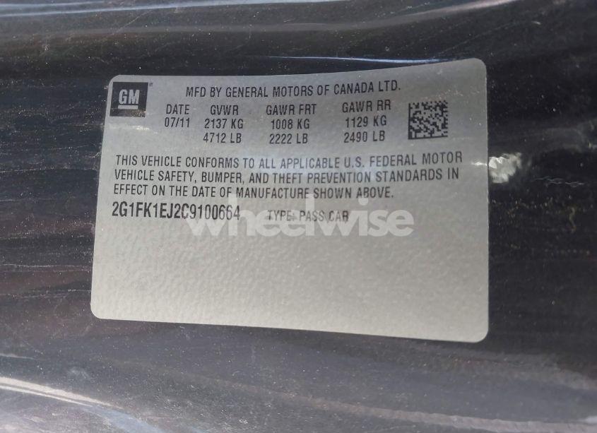 Photo 9 of 2012 Chevrolet Camaro 2SS (VIN 2G1FK1EJ2C9100664)