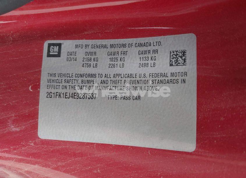 Photo 9 of 2014 Chevrolet Camaro 2SS (VIN 2G1FK1EJ4E9287537)