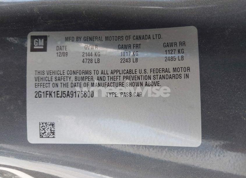 Photo 9 of 2010 Chevrolet Camaro 2SS (VIN 2G1FK1EJ5A9176800)