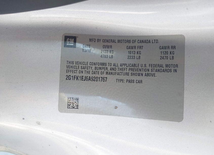 Photo 9 of 2010 Chevrolet Camaro 2SS (VIN 2G1FK1EJ6A9201767)