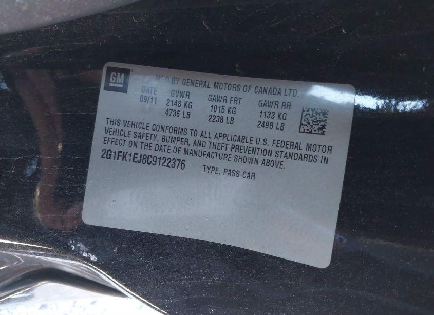 Photo 9 of 2012 Chevrolet Camaro 2SS (VIN 2G1FK1EJ8C9122376)