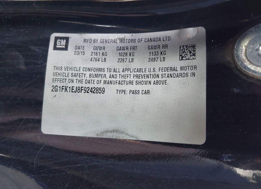 Photo 8 of 2015 Chevrolet Camaro 2SS (VIN 2G1FK1EJ8F9242859)