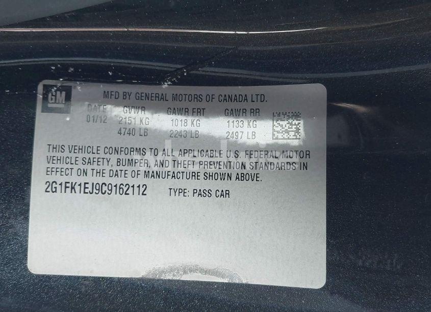 Photo 9 of 2012 Chevrolet Camaro 2SS (VIN 2G1FK1EJ9C9162112)