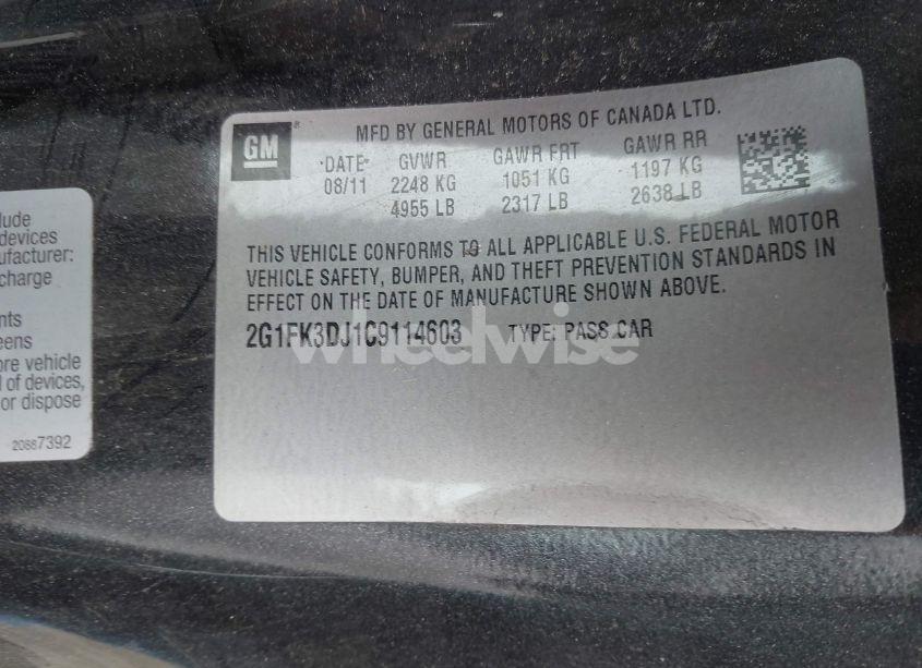 Photo 9 of 2012 Chevrolet Camaro 2SS (VIN 2G1FK3DJ1C9114603)