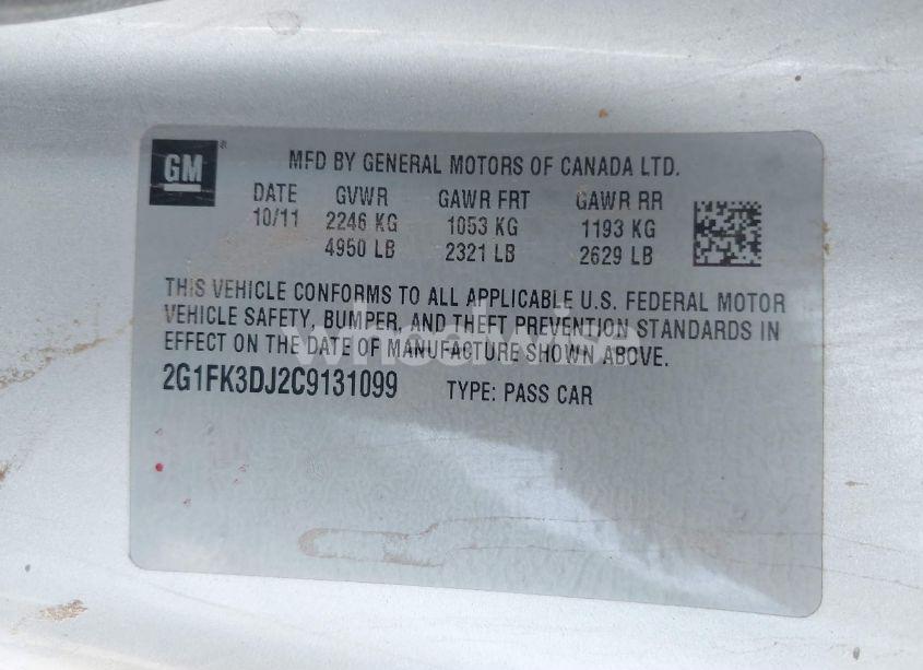 Photo 9 of 2012 Chevrolet Camaro 2SS (VIN 2G1FK3DJ2C9131099)