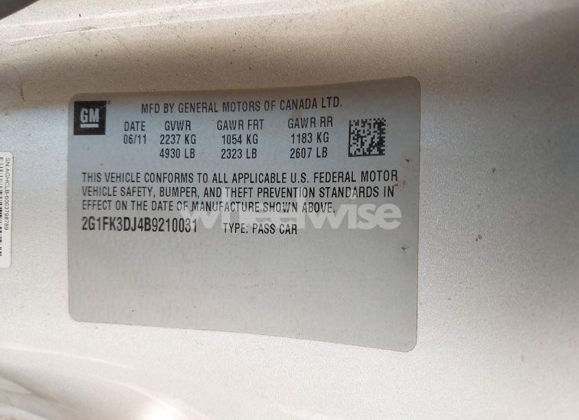 Photo 9 of 2011 Chevrolet Camaro 2SS (VIN 2G1FK3DJ4B9210031)