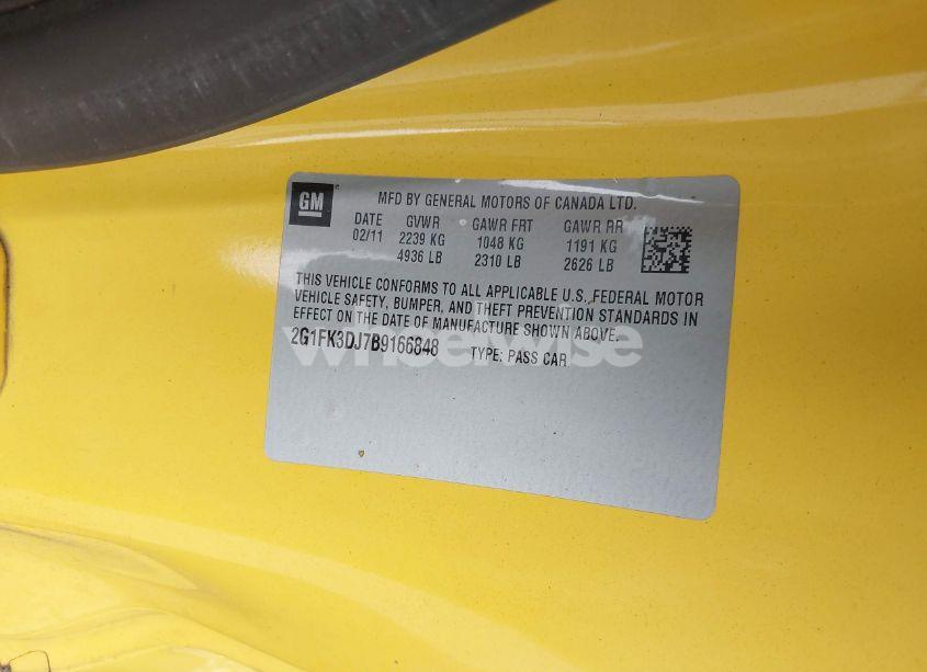 Photo 9 of 2011 Chevrolet Camaro 2SS (VIN 2G1FK3DJ7B9166848)