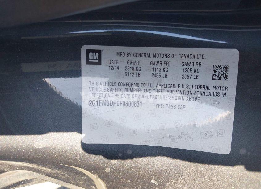 Photo 9 of 2015 Chevrolet Camaro ZL1 (VIN 2G1FM3DP0F9800831)