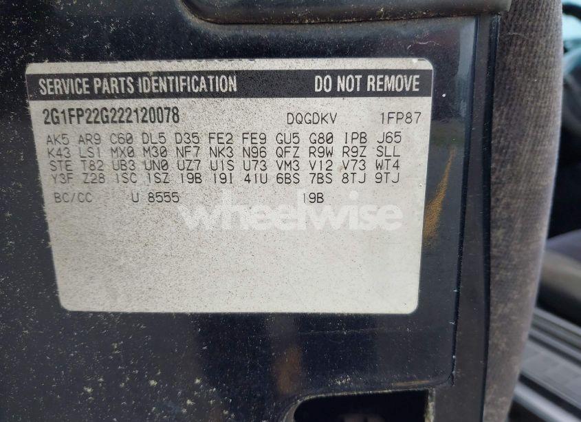 Photo 9 of 2002 Chevrolet Camaro Z28 (VIN 2G1FP22G222120078)