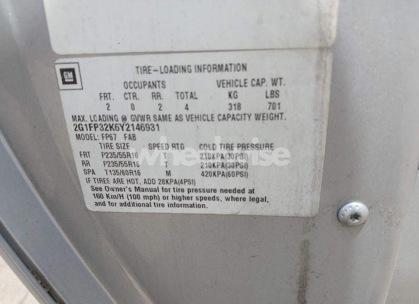 Photo 9 of 2000 Chevrolet Camaro (VIN 2G1FP32K6Y2146931)