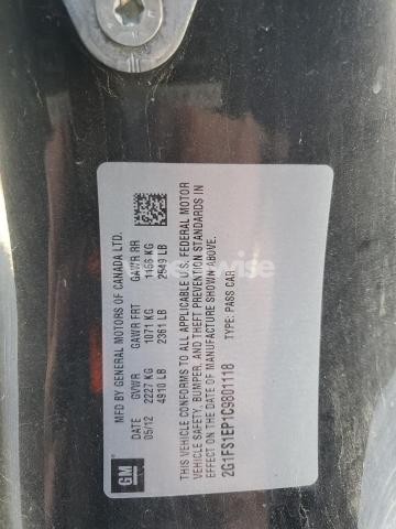 Photo 8 of 2012 CHEVROLET CAMARO ZL1 (VIN 2G1FS1EP1C9801118)