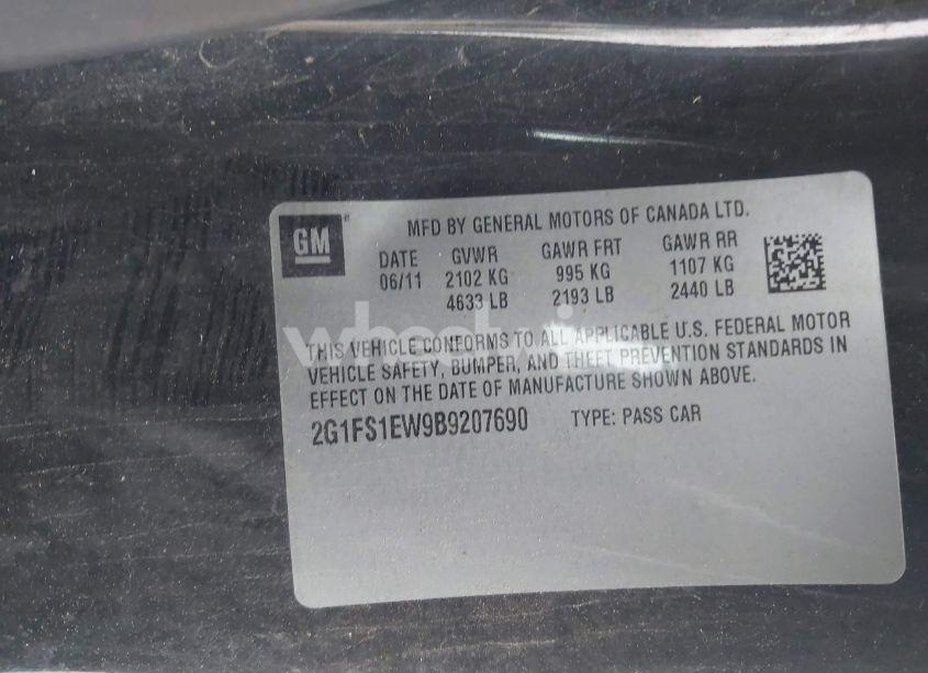 Photo 9 of 2011 Chevrolet Camaro 1SS (VIN 2G1FS1EW9B9207690)