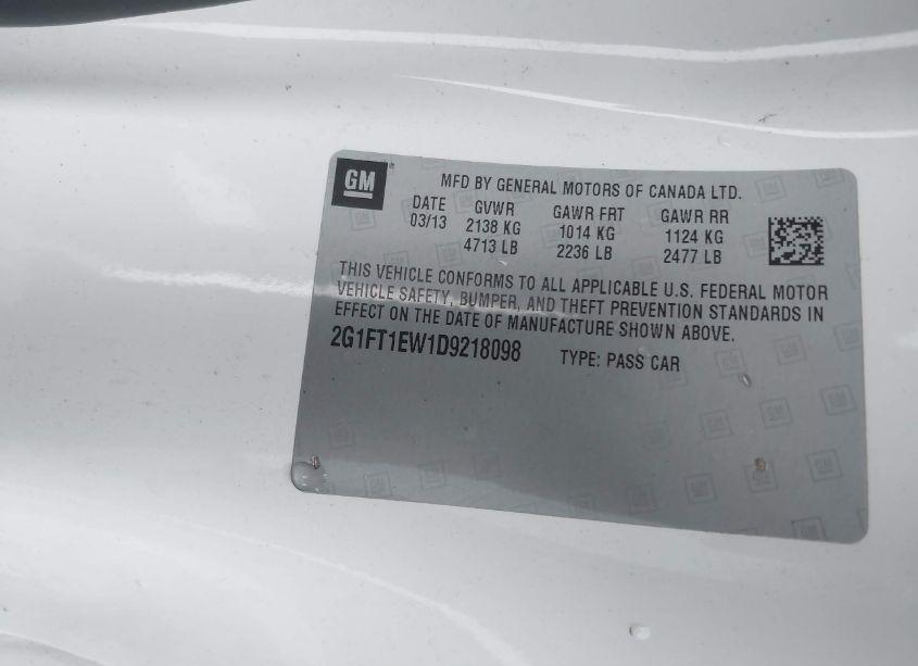 Photo 9 of 2013 Chevrolet Camaro 2SS (VIN 2G1FT1EW1D9218098)