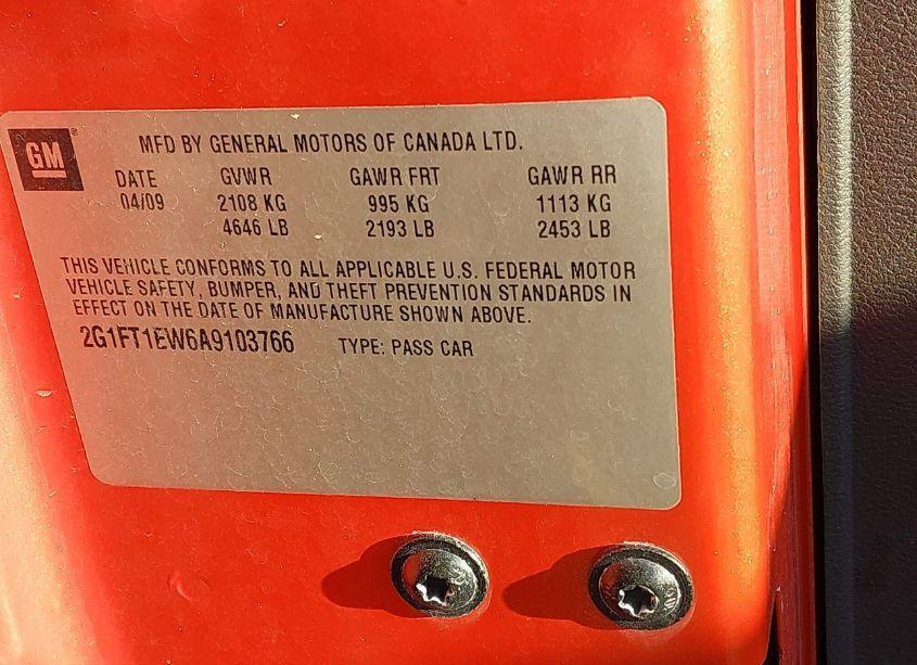 Photo 9 of 2010 Chevrolet Camaro 2SS (VIN 2G1FT1EW6A9103766)