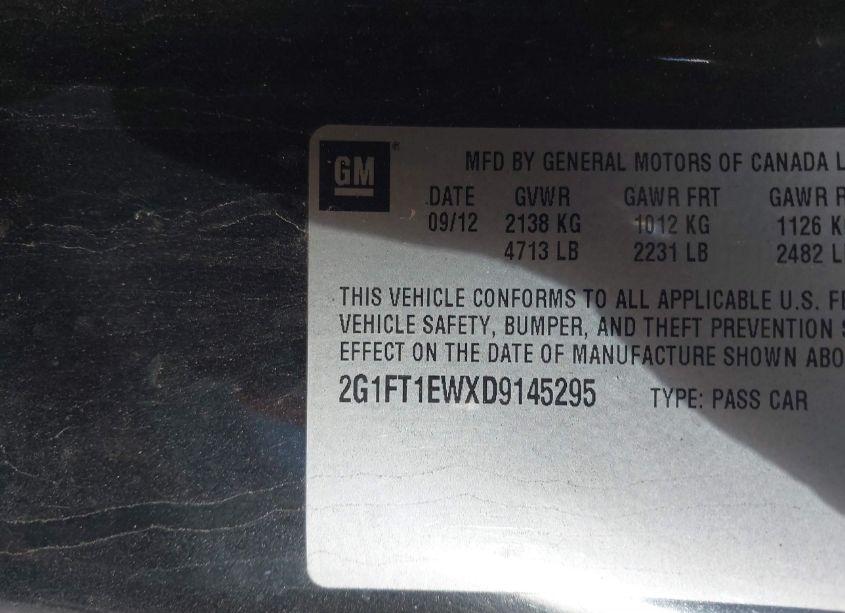 Photo 9 of 2013 Chevrolet Camaro 2SS (VIN 2G1FT1EWXD9145295)